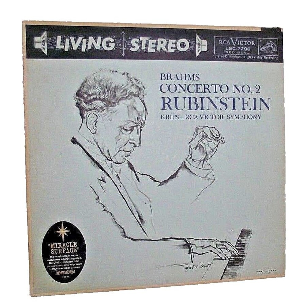 Brahms Concerto No 2 Rubinstein Krips 33 LP Vinyl Record RCA Victor Symphony